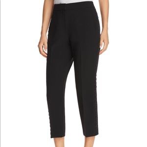 Kate Spade Cropped Lace-Trimmed Cigarette Pants